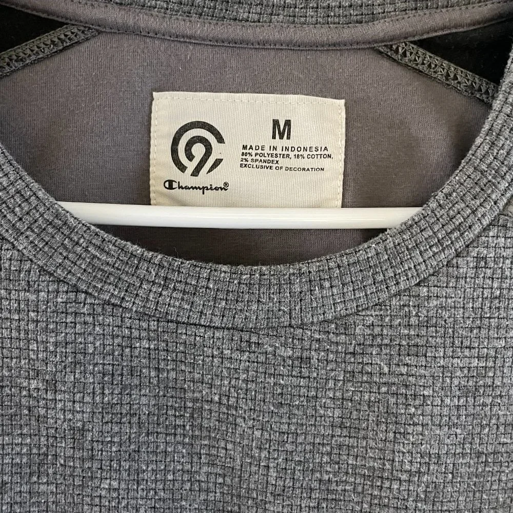 Champion Grey Long Sleeve Shirt - Size M - Picture 3 of 5